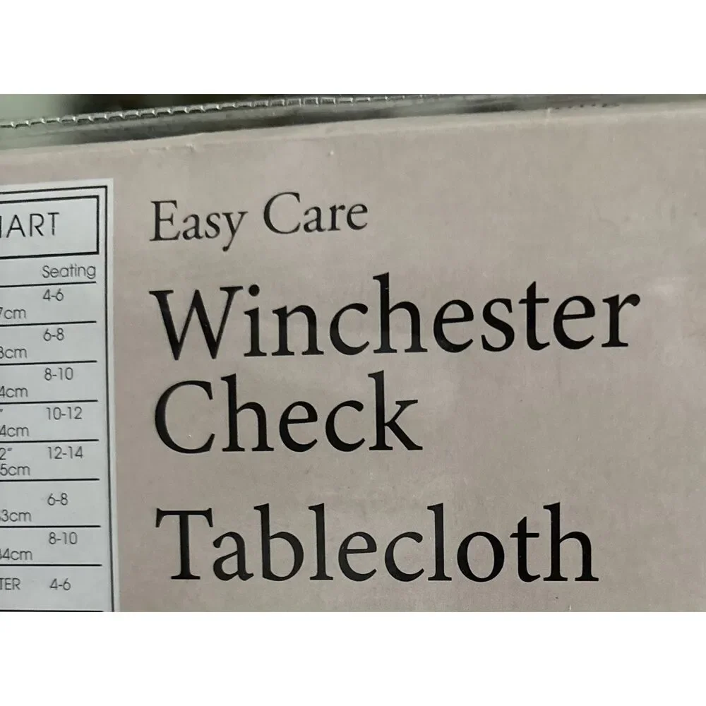 Fall Buffalo Check Tablecloth 60x104 Rust Cream Oblong Seats 8-10 Easy Care